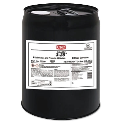 CRC 3-36® Multi-Purpose Lubricant and Corrosion Inhibitor, 5 gal Pail (125-03009) 5 Gallon Pail