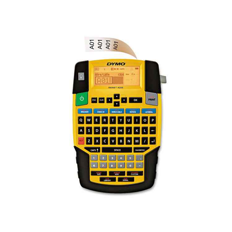 DYMO® Rhino 4200 Basic Industrial Handheld Label Maker, 1 Line, 4.06 x 8.46 x 2.24 (DYM2175088)