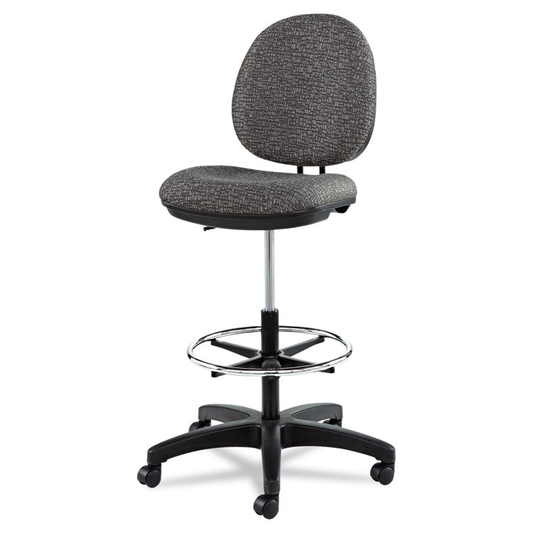 Alera® Alera Interval Series Swivel Task Stool, Supports 275 lb, 23.93" to 34.53" Seat Height, Graphite Gray Seat/Back, Black Base (ALEIN4641)