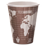 Eco-Products® World Art Renewable and Compostable Insulated Hot Cups, PLA, 8 oz, 40/Pack, 20 Packs/Carton (ECOEPBNHC8WD) Case of 600