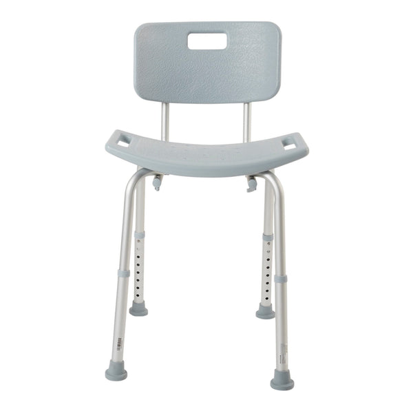 McKesson Bath Bench Without Arms Aluminum Frame Removable Backrest 19-1/4 Inch Seat Width 300 lbs. Weight Capacity (1065208_EA) 1/EA