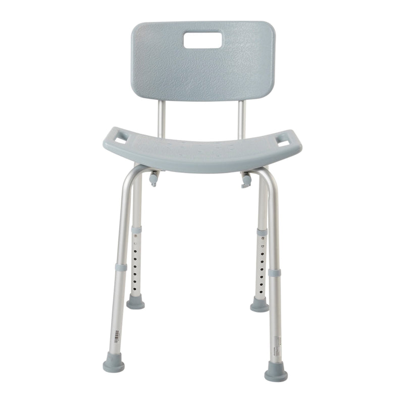 McKesson Bath Bench Without Arms Aluminum Frame Removable Backrest 19-1/4 Inch Seat Width 300 lbs. Weight Capacity (1065208_EA) 1/EA