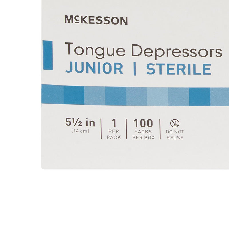 McKesson Tongue Depressor 5-1/2 Inch Length Wood Junior (854424_BX) 100/BX