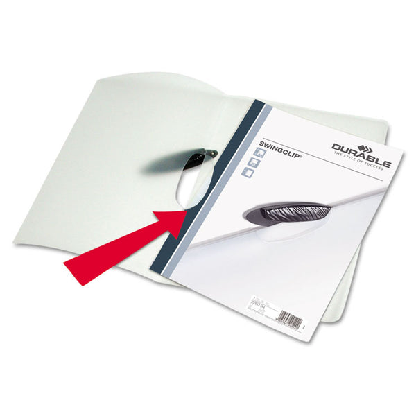 Durable® Swingclip Clear Report Cover, Swing Clip, 8.5 x 11, Clear/Clear, 5/Pack (DBL226401)