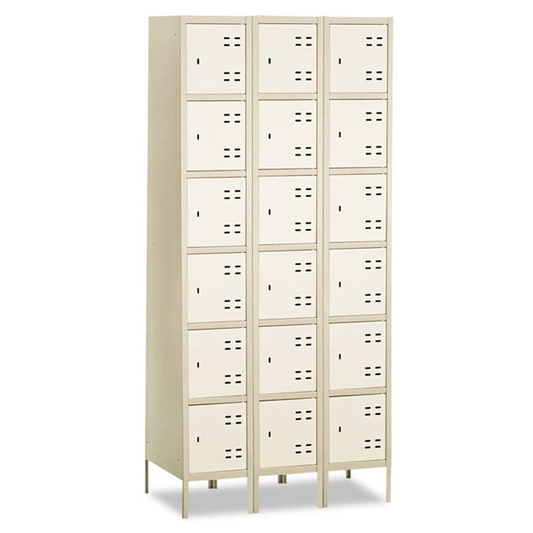 Safco® Three-Column Box Locker, 36w x 18d x 78h, Two-Tone Tan (SAF5527TN)