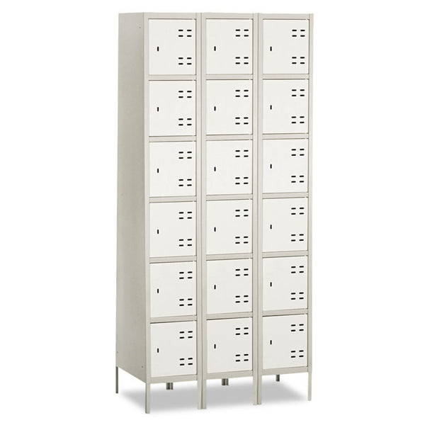 Safco® Three-Column Box Locker, 36w x 18d x 78h, Two-Tone Gray (SAF5527GR)