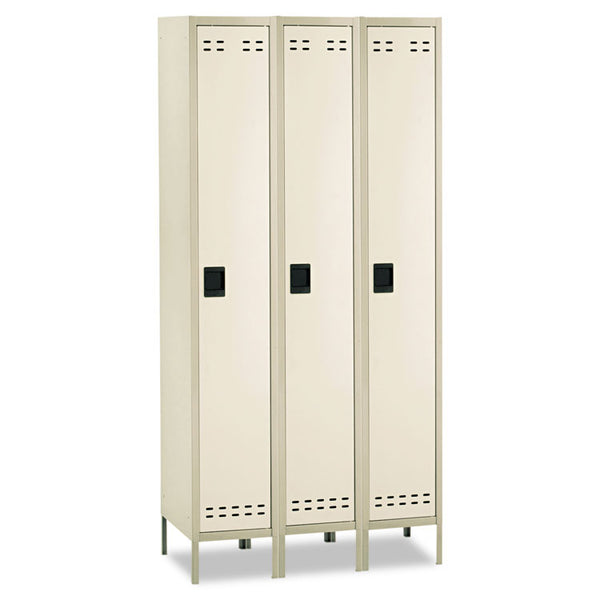 Safco® Single-Tier, Three-Column Locker, 36w x 18d x 78h, Two-Tone Tan (SAF5525TN)