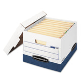 Bankers Box® STOR/FILE END TAB Storage Boxes, Letter/Legal Files, White/Blue, 12/Carton (FEL00709) Carton of 12