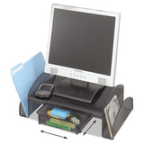Safco® Onyx Mesh Monitor Stand, 19.25" x 11.25" x 6.25", Black (SAF2159BL) Each