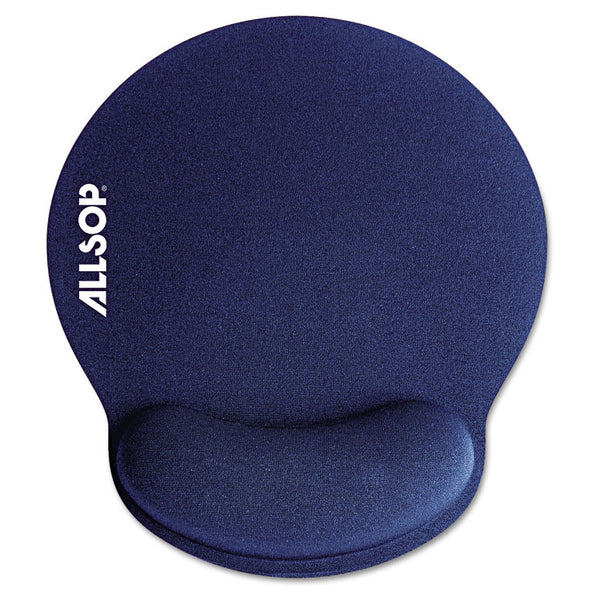 Allsop® MousePad Pro Memory Foam Mouse Pad with Wrist Rest, 9 x 10, Blue (ASP30206) Each