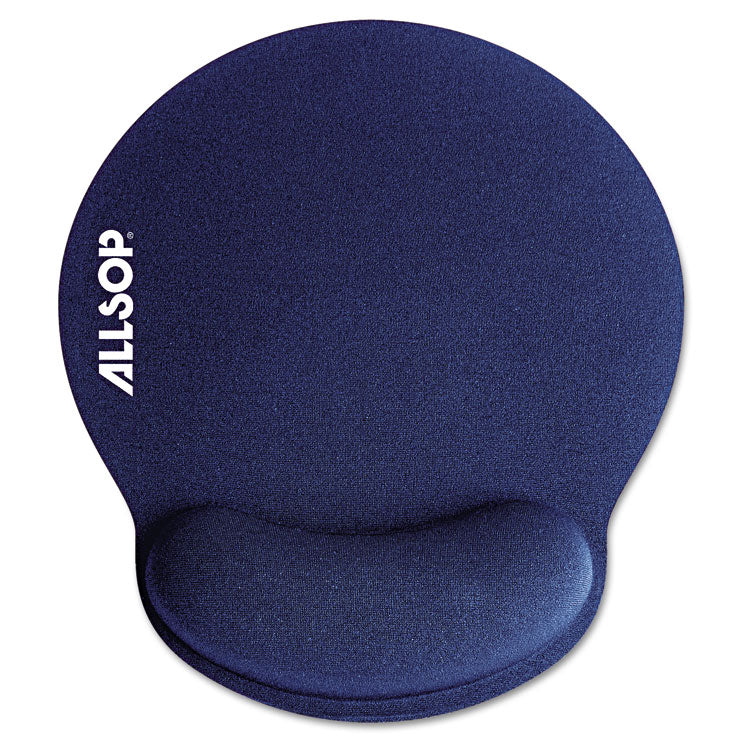 Allsop® MousePad Pro Memory Foam Mouse Pad with Wrist Rest, 9 x 10, Blue (ASP30206) Each