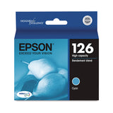 Epson® T126220-S (126) DURABrite Ultra High-Yield Ink, Cyan (EPST126220S) Each