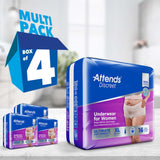Attends® Discreet Female Adult Absorbent Underwear Pull On with Tear Away Seams X-Large Disposable Heavy Absorbency (1039112_BG) 16/BG