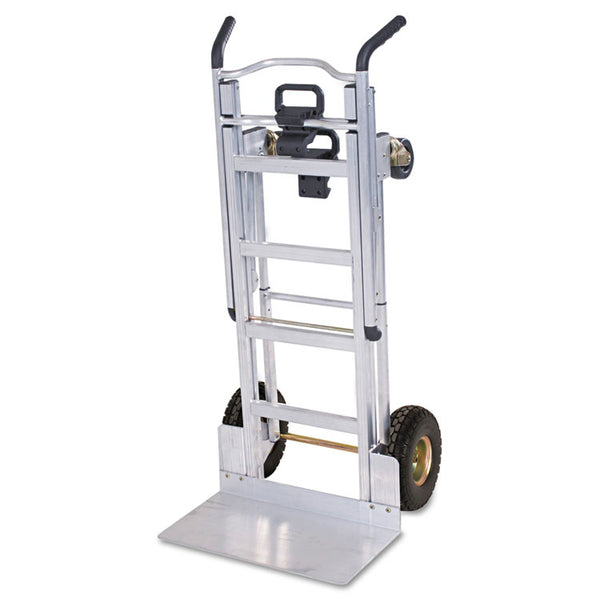 Cosco® 3-in-1 Convertible Hand Truck, 800 lb to 1,000 lb Capacity, 21.06 x 21.85 x 48.03, Aluminum (CSC12312ABL1E)