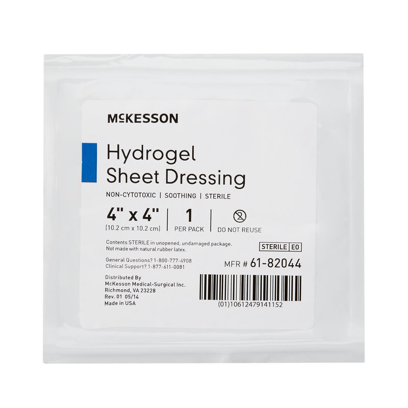 McKesson Hydrogel Wound Dressing Sheet 4 X 4 Inch Sterile (494194_BX) 10/BX