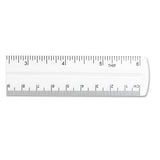 Westcott® Transparent Shatter-Resistant Plastic Ruler, Standard/Metric, 6" Long, Clear (ACM45016) Each