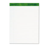 Ampad® Earthwise by Ampad Recycled Writing Pad, Wide/Legal Rule, Politex Sand Headband, 40 White 8.5 x 11.75 Sheets, 4/Pack (TOP40102) Pack of 4