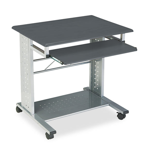 Safco® Empire Mobile PC Cart, 29.75" x 23.5" x 29.75", Anthracite/Silver (MLN945ANT)