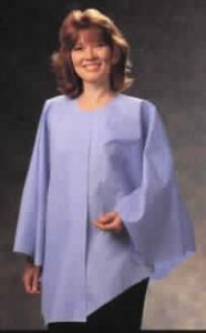 Graham Medical Products Exam Cape Blue One Size Fits Most Front Opening Without Closure Unisex Disposable (413337_CS) 25/CS