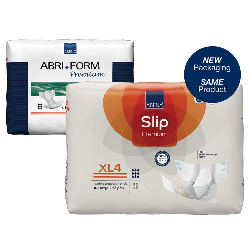 Abena® Slip Premium XL4 Unisex Adult Incontinence Brief X-Large Disposable Heavy Absorbency (1218210_CS) 48/CS