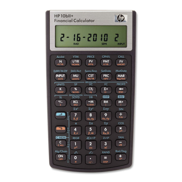 HP 10bII+ Financial Calculator, 12-Digit LCD (HEW2716570)