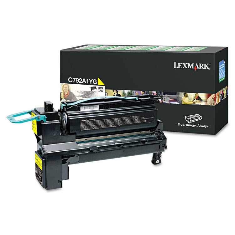 Lexmark™ C792A1YG Return Program Toner, 6,000 Page-Yield, Yellow (LEXC792A1YG) Each