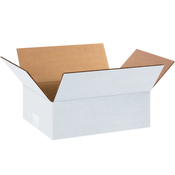 12 x 9 x 4" White Corrugated Boxes (1294W) Bundle Of 25