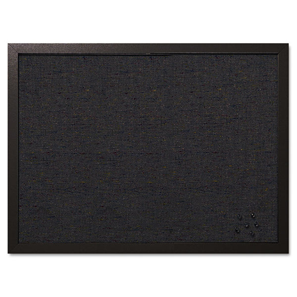 MasterVision® Designer Fabric Bulletin Board, 24 x 18, Black Surface, Black MDF Wood Frame (BVCFB0471168) Each