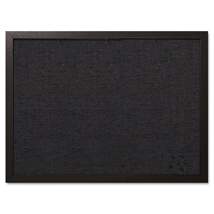 MasterVision® Designer Fabric Bulletin Board, 24 x 18, Black Surface, Black MDF Wood Frame (BVCFB0471168) Each