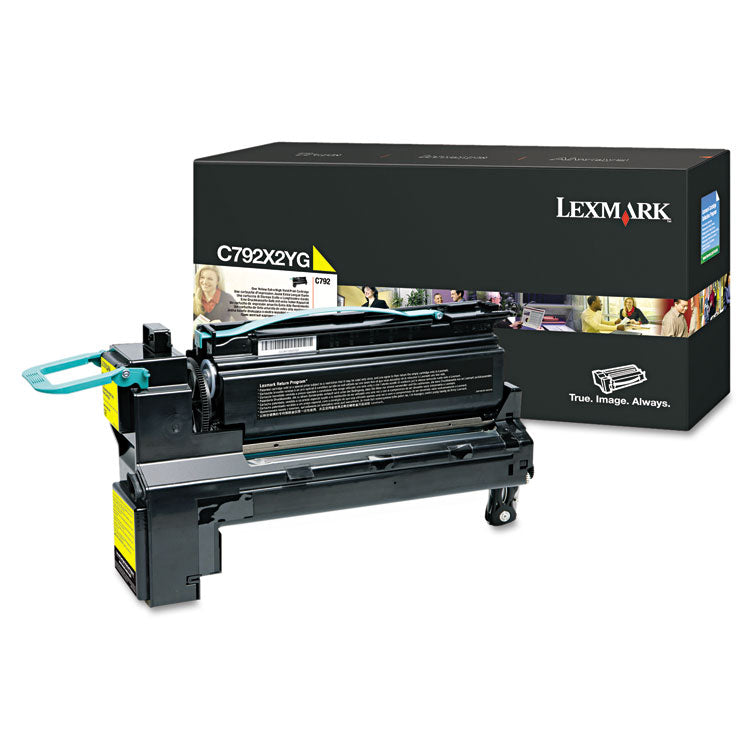 Lexmark™ C792X2YG Extra High-Yield Toner, 20,000 Page-Yield, Yellow (LEXC792X2YG) Each