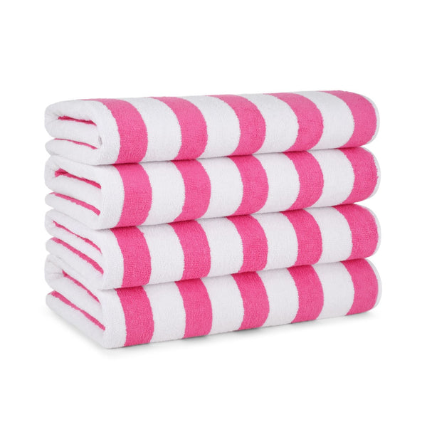 Arkwright Home Cali-Cabana Beach Towel 30x60 Pink (4/Pack) (P-CALICABANA-PNK) 4/PK