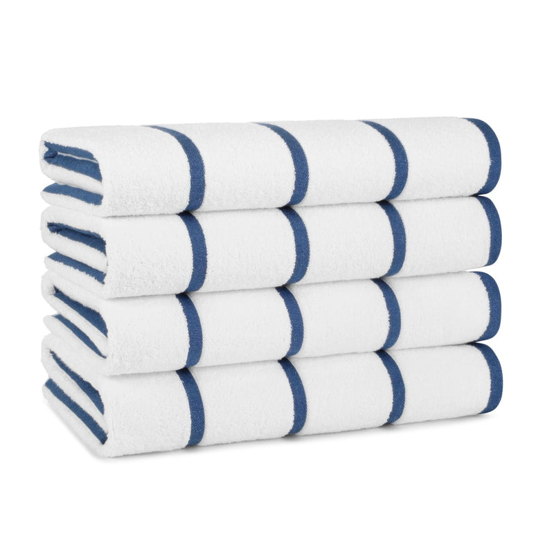 Arkwright Home Las Rayas Beach Towel 30x60 Navy (4/Pack) (PNP-BT-HS3060-15NV) 4/PK