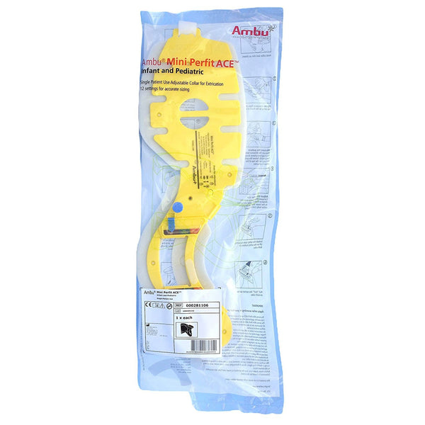 Ambu® Mini Perfit ACE™ Extrication Cervical Collar Preformed Pediatric One Size Fits Most One-Piece / Trachea Opening Adjustable Height Adjustable Neck Circumference (451188_EA) 1/EA