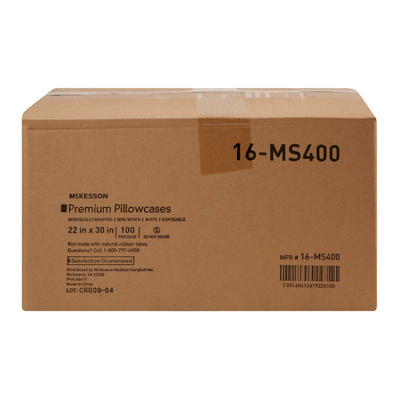 McKesson Pillowcase Standard White Disposable (1081637_CS) 100/CS