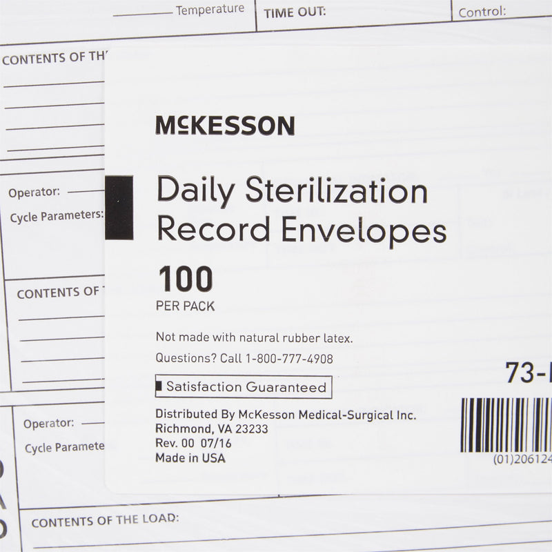 McKesson Sterilization Record Envelope McKesson (524898_PK) 100/PK