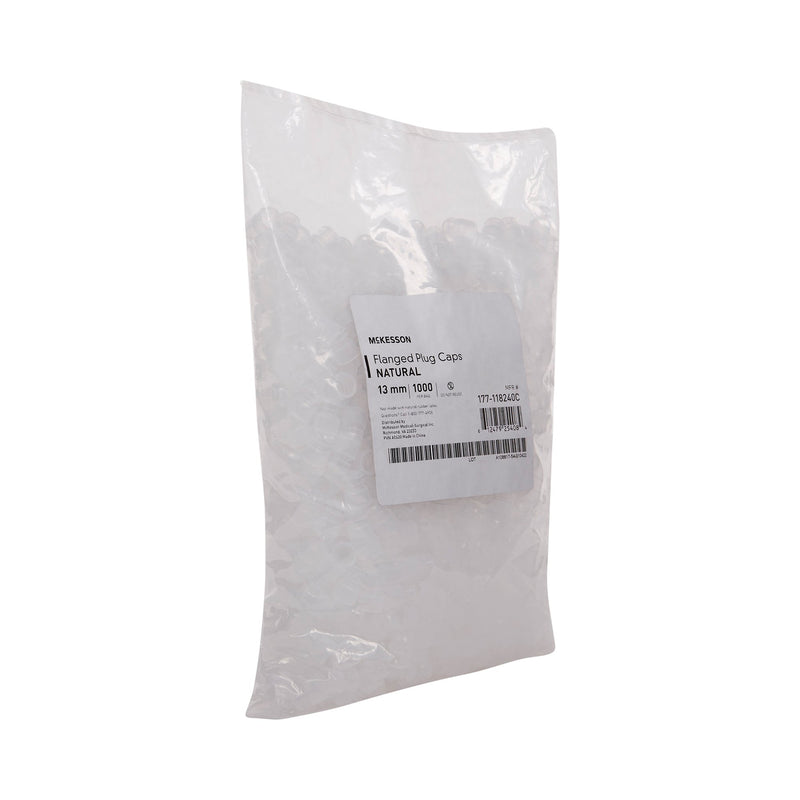 McKesson Tube Closure Polyethylene Flanged Plug Cap Natural 13 mm For Use with 13 mm Blood Drawing Tubes, Glass Test Tubes, Plastic Culture Tubes NonSterile (1175278_BG) 1000/BG