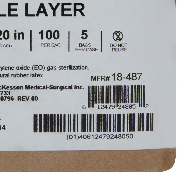 McKesson Sterilization Wrap Blue 20 X 20 Inch Single Layer Cellulose Steam / EO Gas (1156125_BX) 1/BX