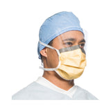 FluidShield Surgical Mask with Eye Shield Anti-fog Foam ASTM Level 3 Tie Closure One Size Fits Most (282581_CS) 100/CS