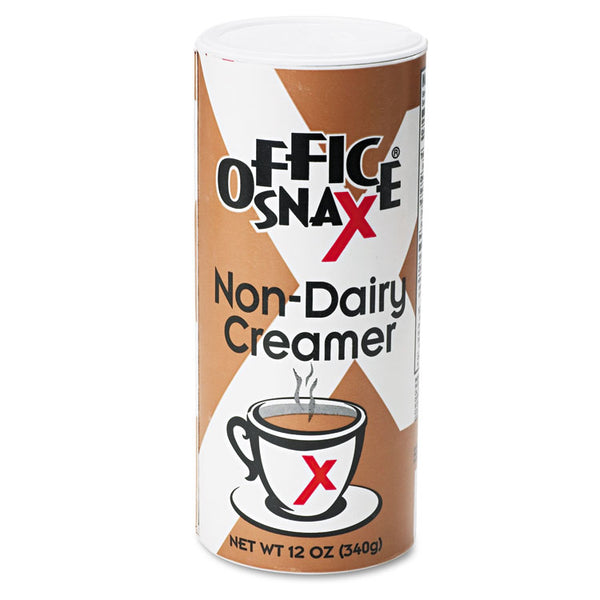 Office Snax® Reclosable Canister of Powder Non-Dairy Creamer, 12oz, 24/Carton (OFX00020CT)