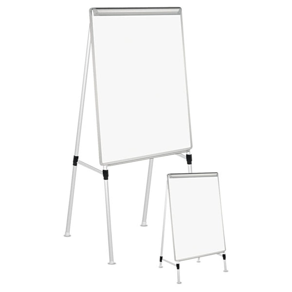 Universal® Dry Erase Board with A-Frame Easel, 29 x 41, White Surface, Silver Frame (UNV43033)