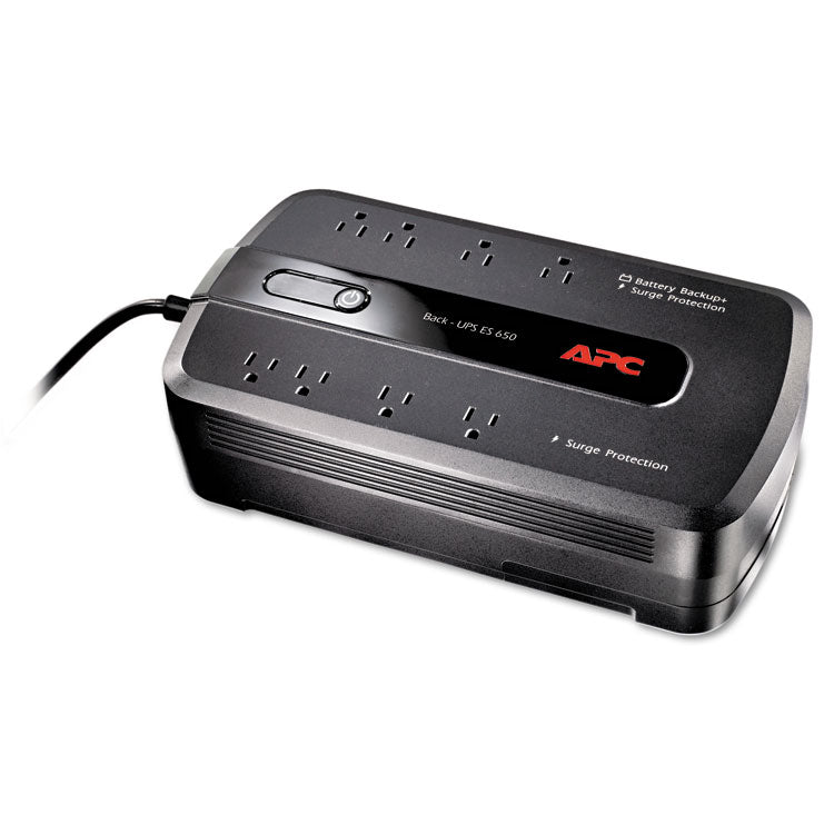 APC® BE650G1 Back-UPS ES 650 Battery Backup System, 8 Outlets, 650 VA, 340 J (APWBE650G1) Each