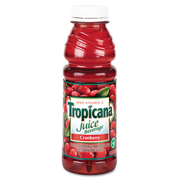 Tropicana® Juice Beverage, Cranberry, 15.2oz Bottle, 12/Carton (QKR00864)