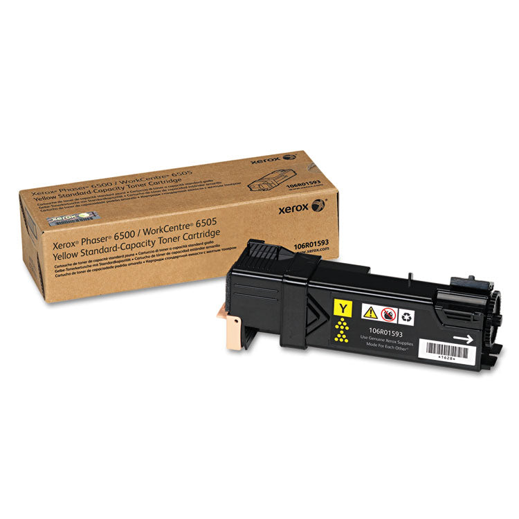 Xerox® 106R01593 Toner, 1,000 Page-Yield, Yellow (XER106R01593)