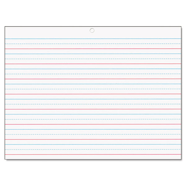 Pacon® Multi-Sensory Handwriting Tablet, 5/8" Long Rule, 8 x 10.5, 40/Pad (PAC2470) 1 Pad