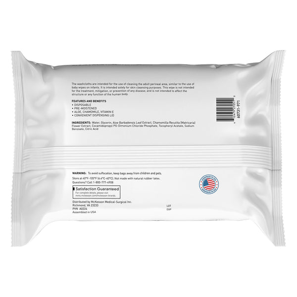 McKesson Personal Cleansing Wipe Soft Pack Unscented 96 Count (1246812_CS) 576/CS