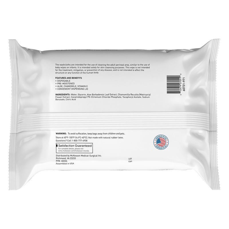 McKesson Personal Cleansing Wipe Soft Pack Unscented 96 Count (1246812_CS) 576/CS
