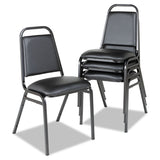 Alera® Padded Steel Stacking Chair, Supports Up to 250 lb, 18.5" Seat Height, Black Seat, Black Back, Black Base, 4/Carton (ALESC68VY10B) Case of 4