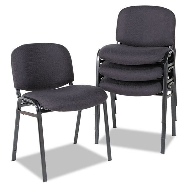 Alera® Alera Continental Series Stacking Chairs, Supports Up to 250 lb, 19.68" Seat Height, Black, 4/Carton (ALESC67FA10B)