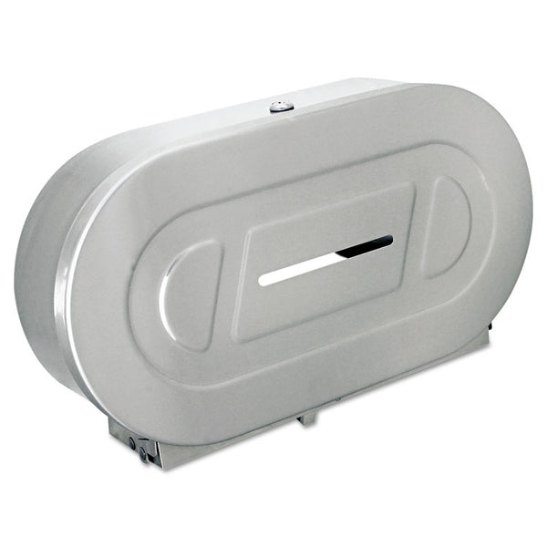 Bobrick Toilet Tissue 2 Roll Dispenser, Jumbo, 20.81 x 5.31 x 11.38, Satin-Finish Stainless Steel (BOB2892)