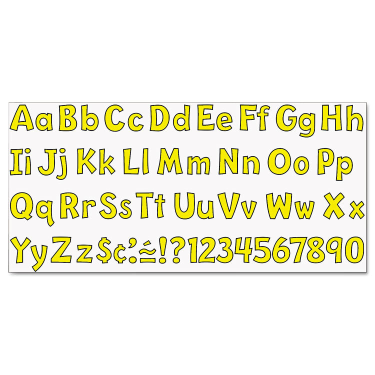 TREND® Ready Letters Playful Combo Set, Yellow, 4"h, 216/Set (TEPT79743) 1 Set